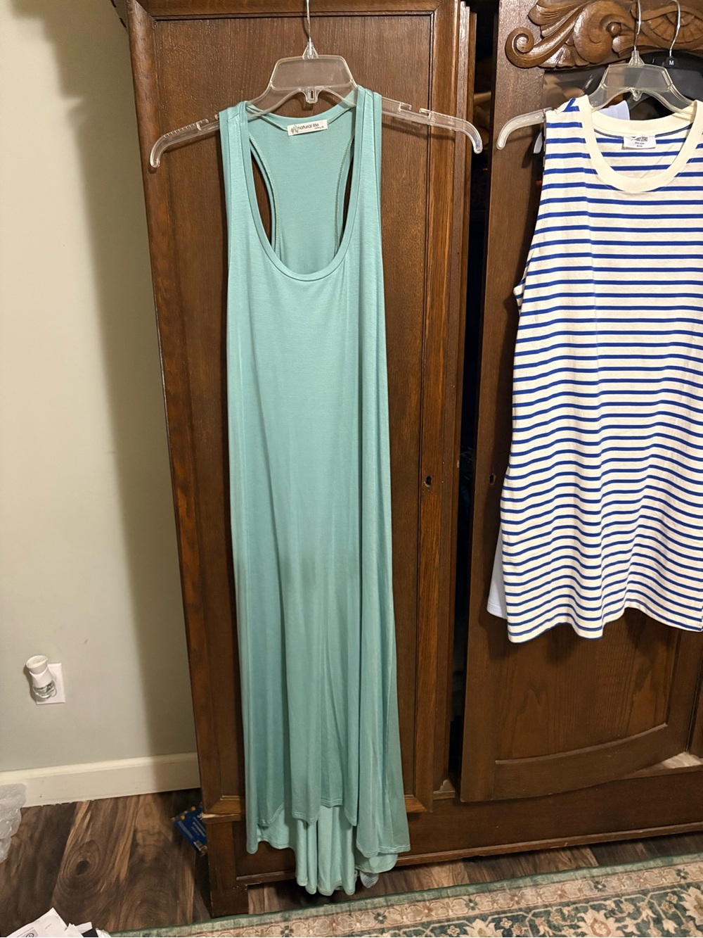 Sleeveless Mint Maxi Dress - high low.  NWOT